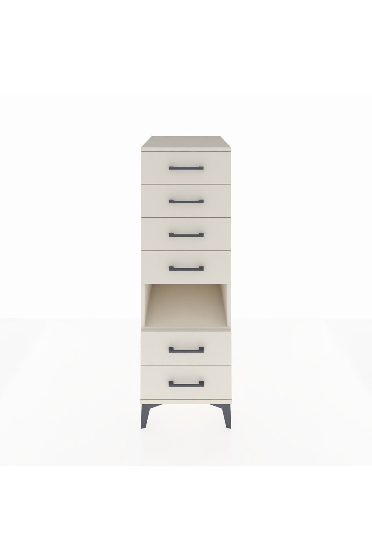 Kronos Dolap Tek Raflı 6 Çekmeceli 44x59x134 Aytaşı-Aytaşı