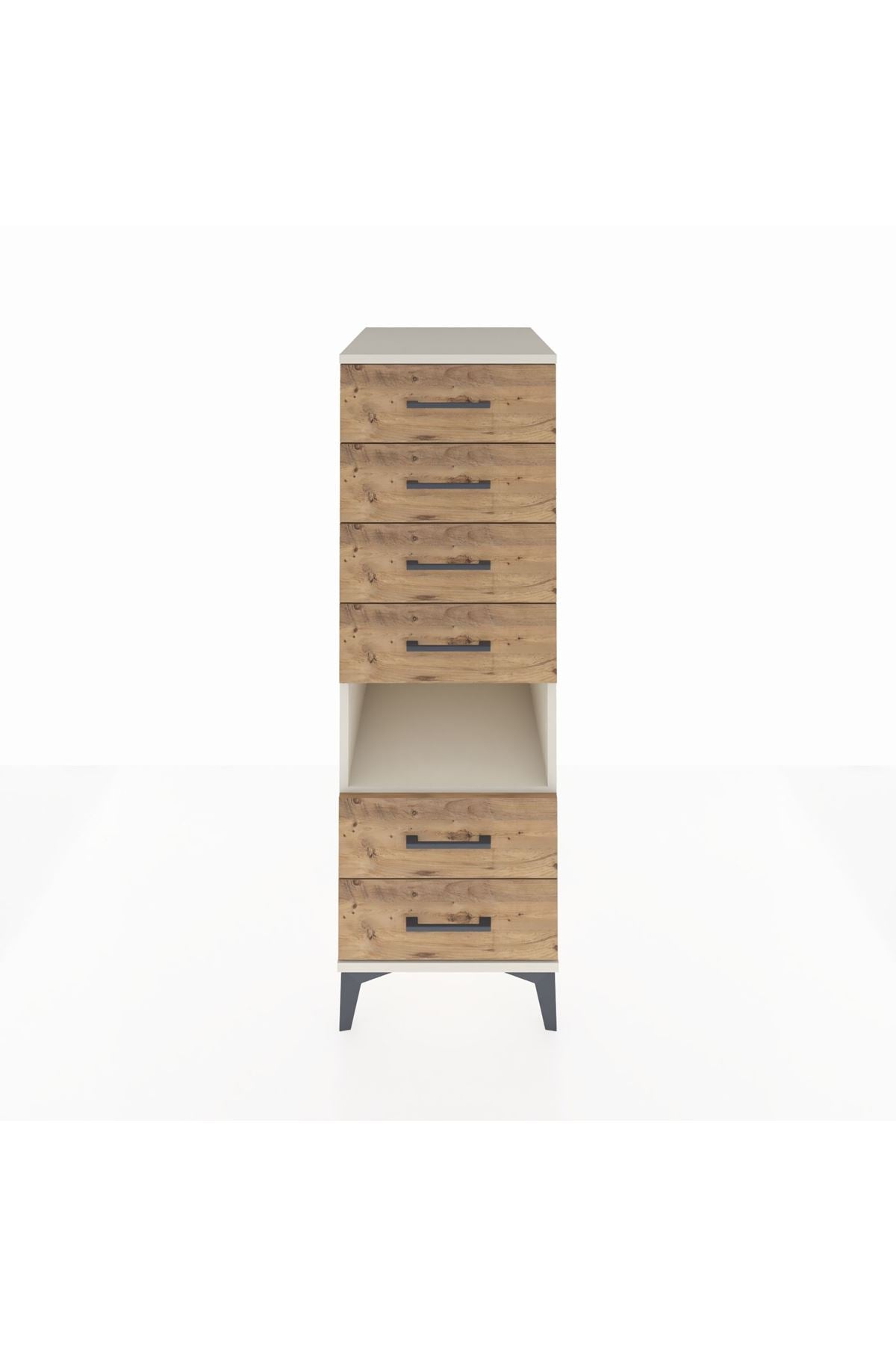 Kronos Dolap Tek Raflı 6 Çekmeceli 44x59x134 Aytaşı-Çam