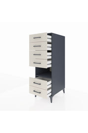 Kronos Dolap Tek Raflı 6 Çekmeceli 44x59x134 Antrasit-Aytaşı