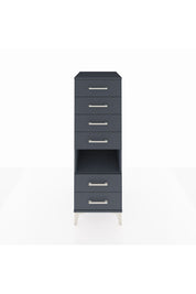 Kronos Dolap Tek Raflı 6 Çekmeceli 44x59x134 Antrasit-Antrasit