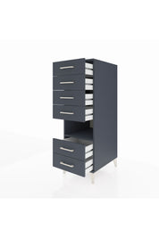 Kronos Dolap Tek Raflı 6 Çekmeceli 44x59x134 Antrasit-Antrasit