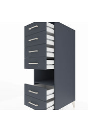 Kronos Dolap Tek Raflı 6 Çekmeceli 44x59x134 Antrasit-Antrasit