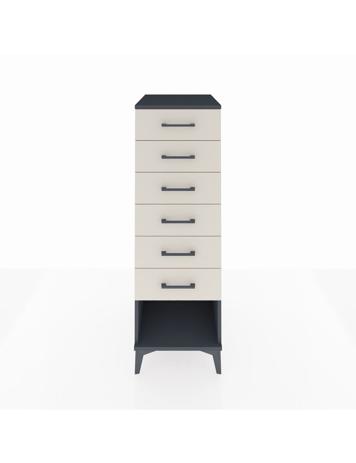 Kronos Dolap 6 Çekmeceli 44x59x134 Antrasit-Aytaşı