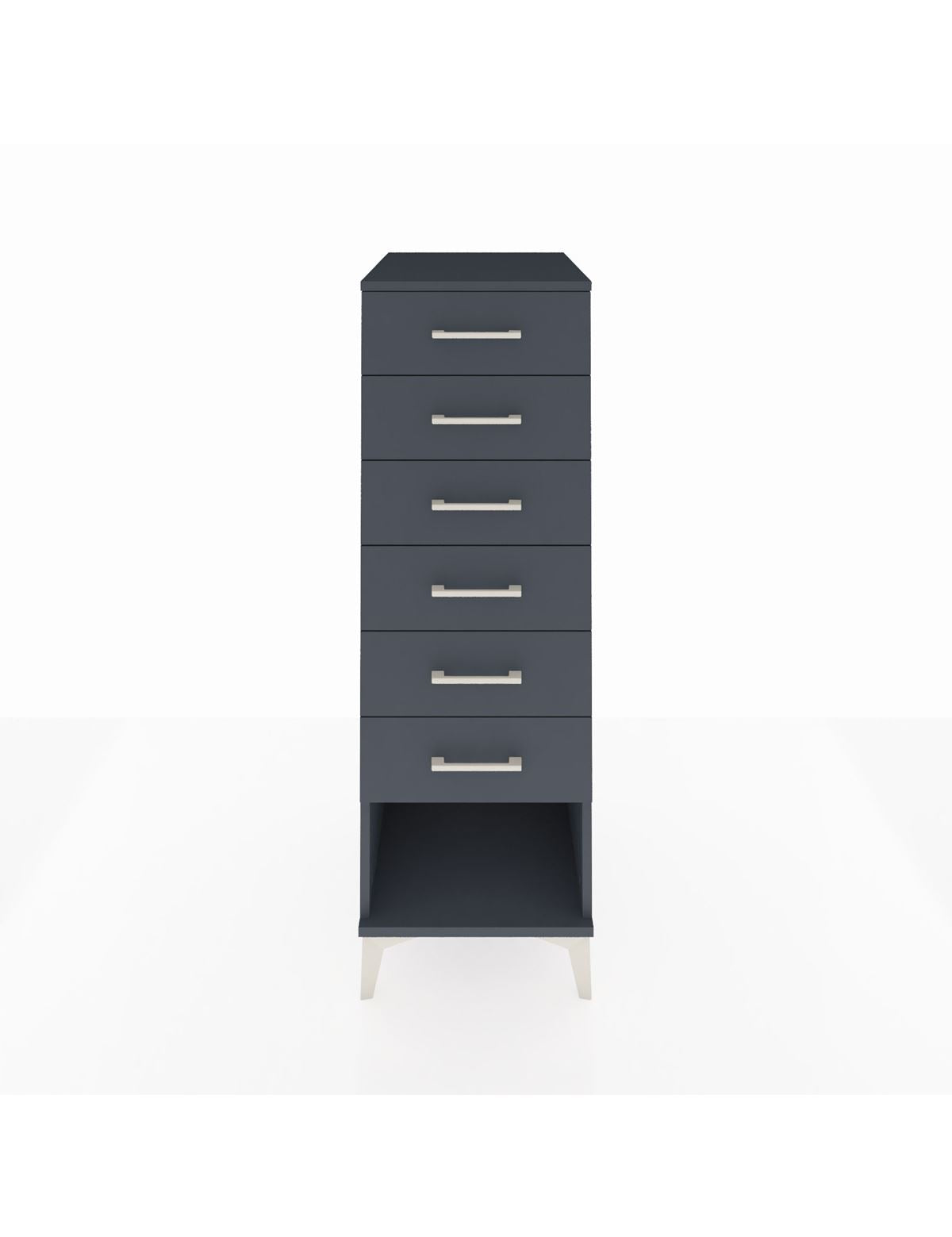 Kronos Dolap 6 Çekmeceli 44x59x134 Antrasit-Antrasit