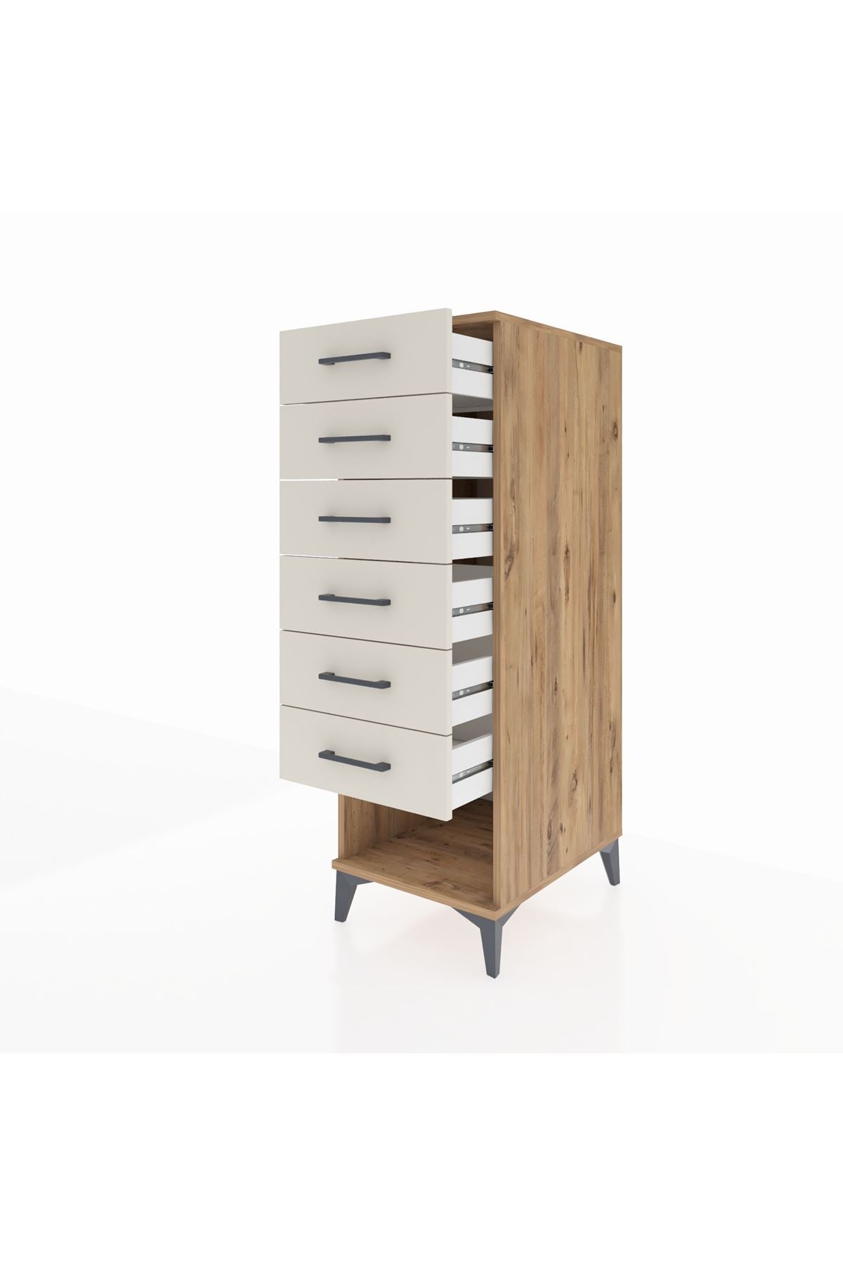 Kronos Dolap 6 Çekmeceli 44x59x134 Çam-Aytaşı