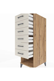 Kronos Dolap 6 Çekmeceli 44x59x134 Çam-Aytaşı