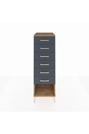 Kronos Dolap 6 Çekmeceli 44x59x134 Çam-Antrasit