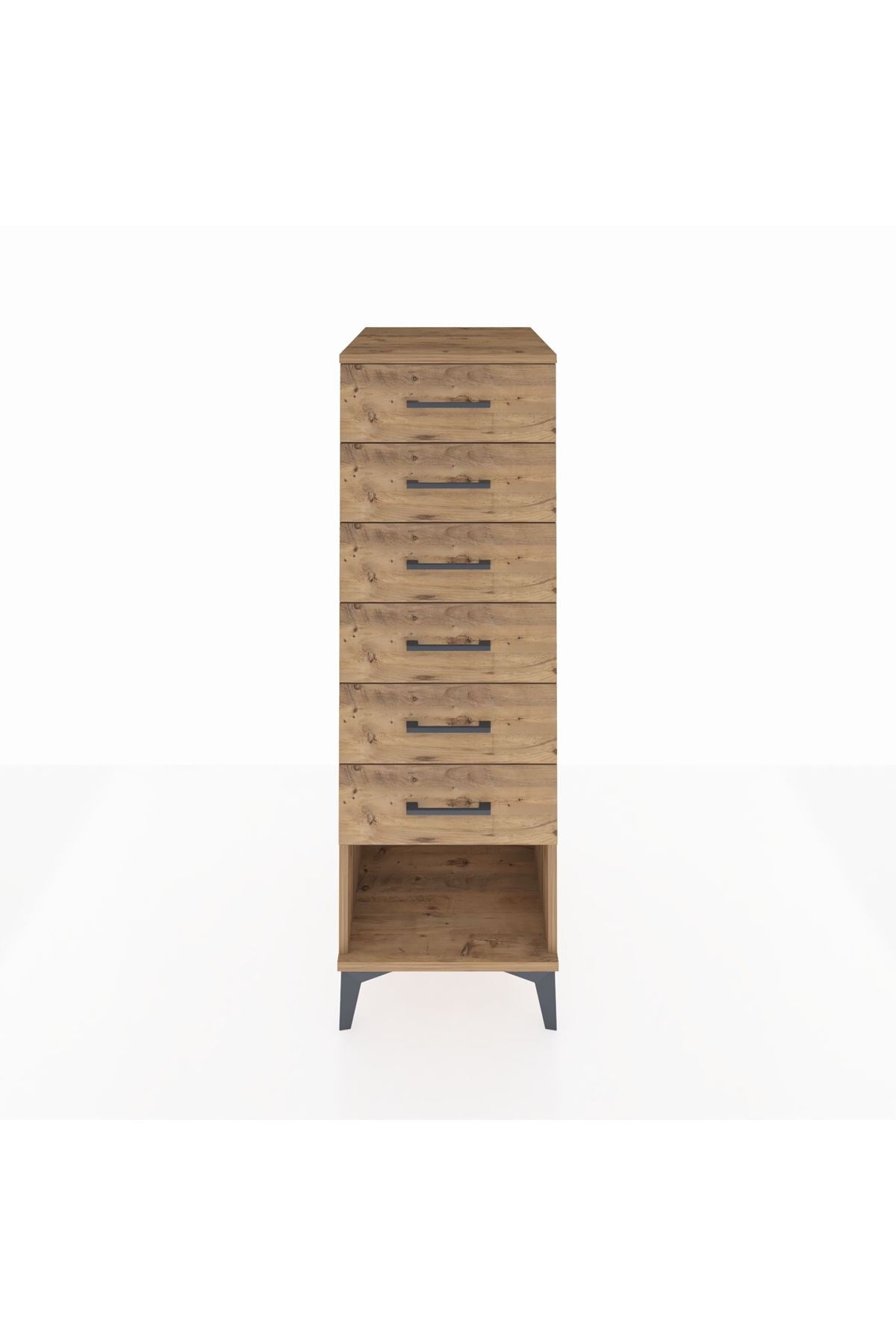 Kronos Dolap 6 Çekmeceli 44x59x134 Çam-Çam