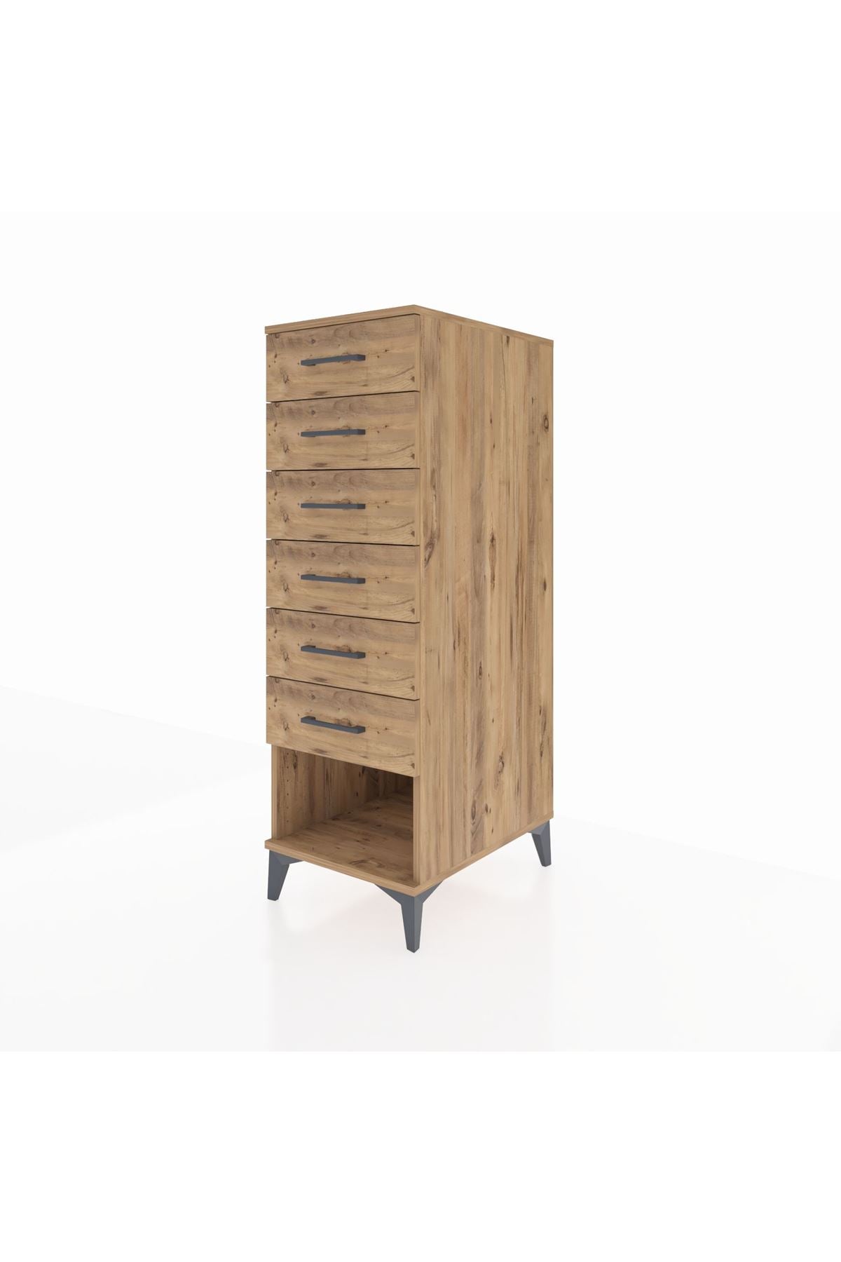 Kronos Dolap 6 Çekmeceli 44x59x134 Çam-Çam