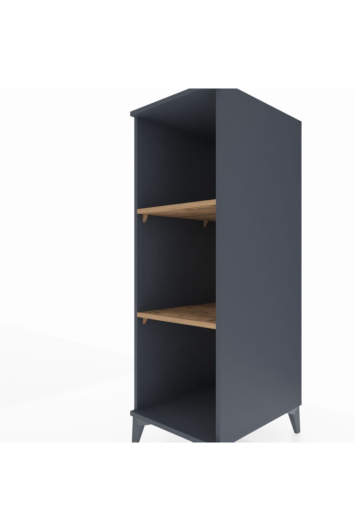 Kronos Dolap 2 Raflı 44x59x134 Antrasit-Çam