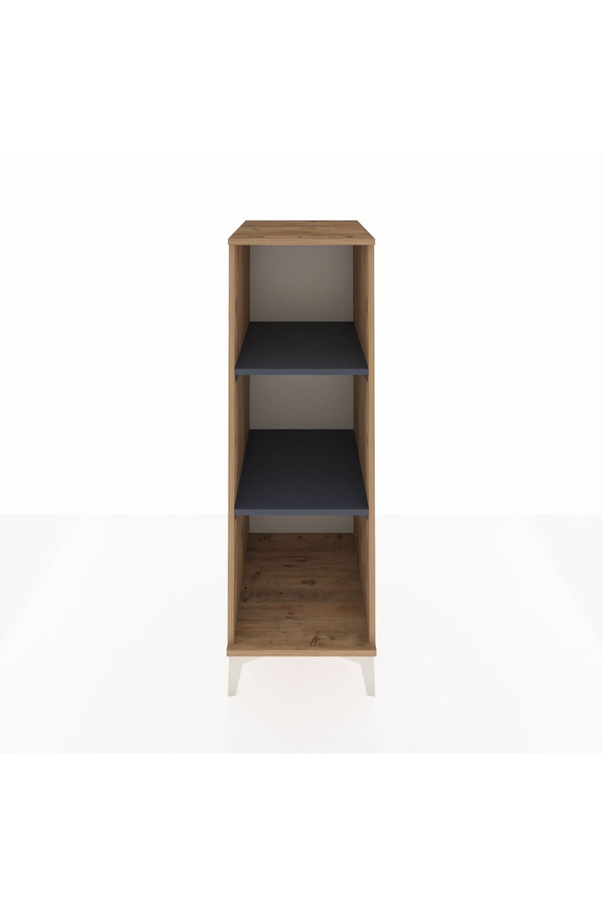 Kronos Dolap 2 Raflı 44x59x134 Çam-Antrasit