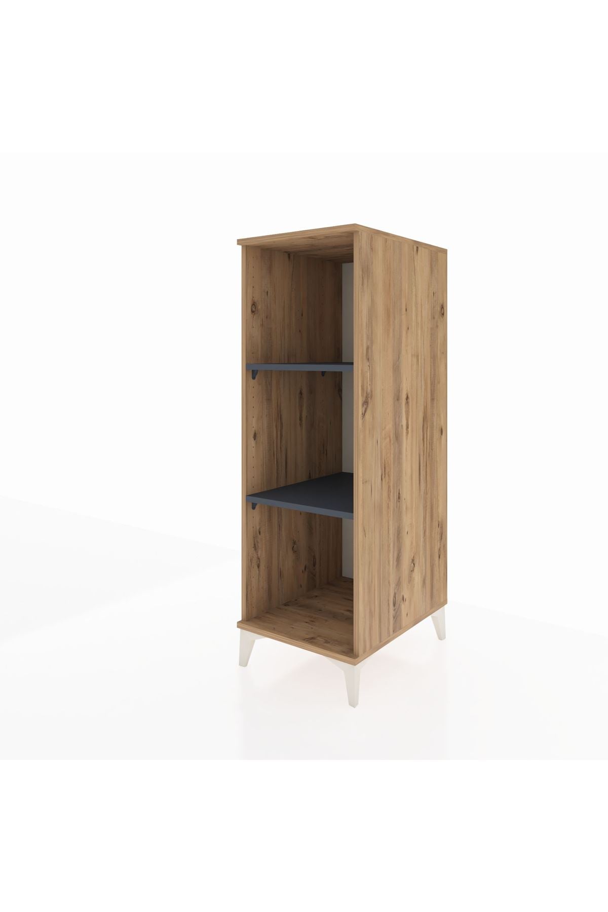 Kronos Dolap 2 Raflı 44x59x134 Çam-Antrasit