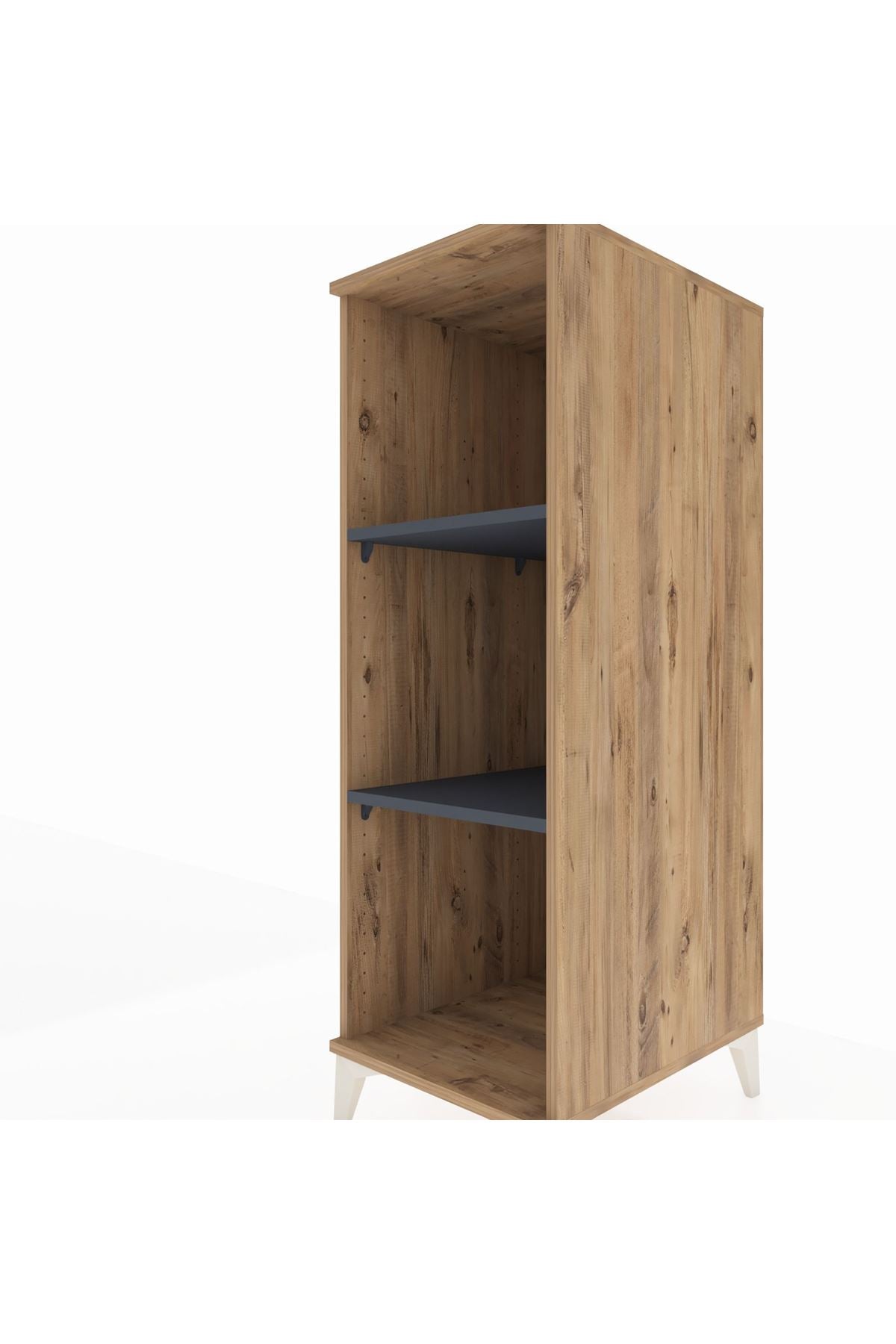 Kronos Dolap 2 Raflı 44x59x134 Çam-Antrasit