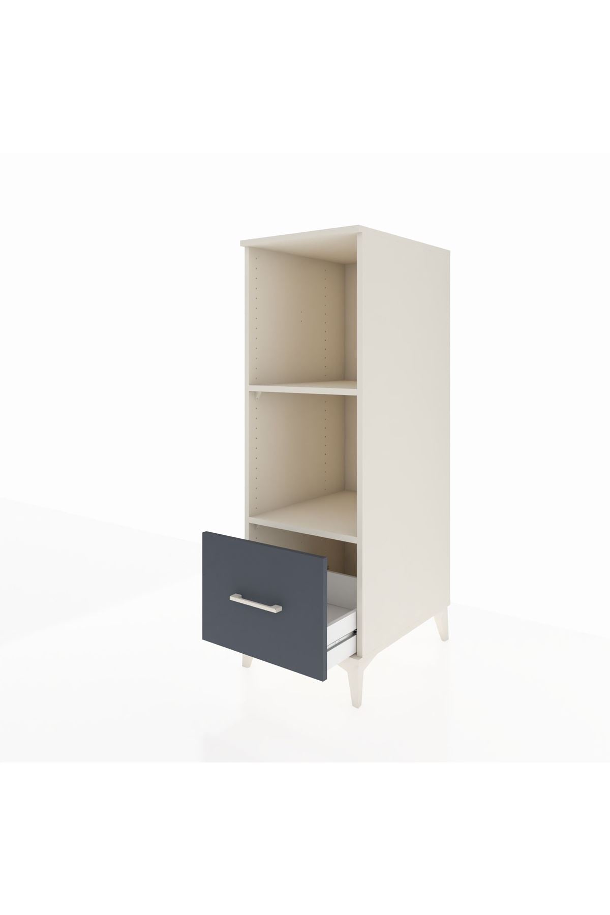 Kronos Dolap 2 Raflı Tek Çekmeceli 44x59x134 Aytaşı-Antrasit