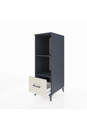 Kronos Dolap 2 Raflı Tek Çekmeceli 44x59x134 Antrasit-Aytaşı