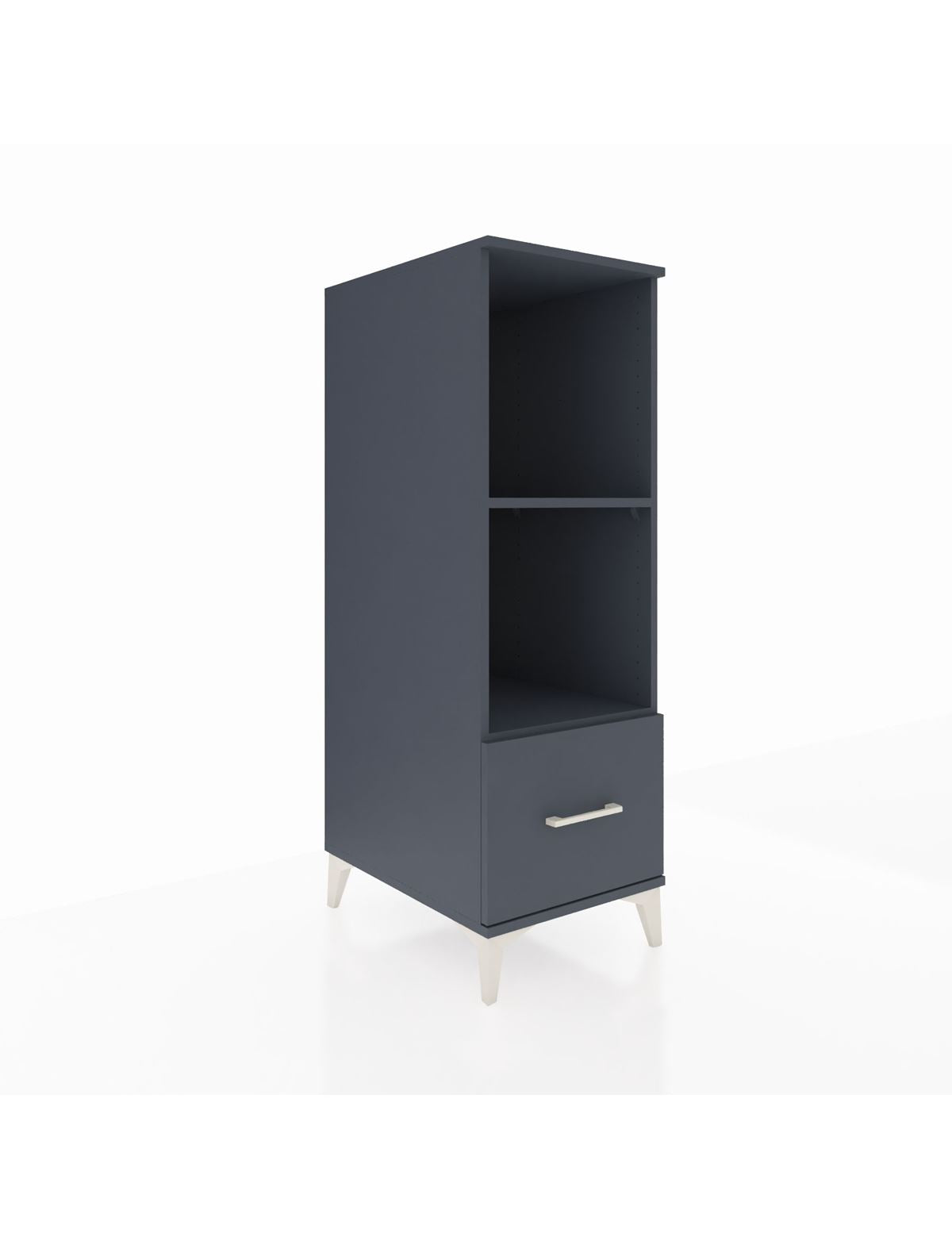 Kronos Dolap 2 Raflı Tek Çekmeceli 44x59x134 Antrasit-Antrasit