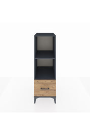 Kronos Dolap 2 Raflı Tek Çekmeceli 44x59x134 Antrasit-Çam