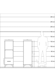 Kronos Dolap 2 Raflı Tek Çekmeceli 44x59x134 Çam-Aytaşı