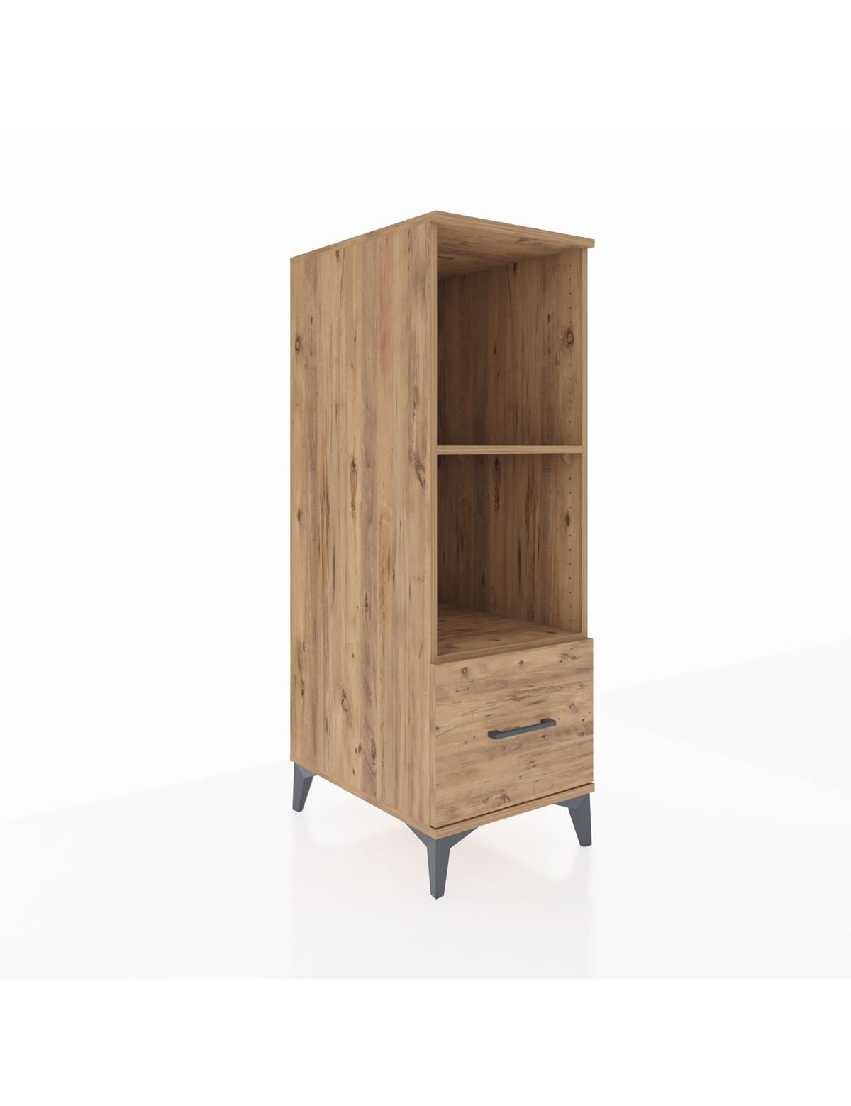 Kronos Dolap 2 Raflı Tek Çekmeceli 44x59x134 Çam-Çam