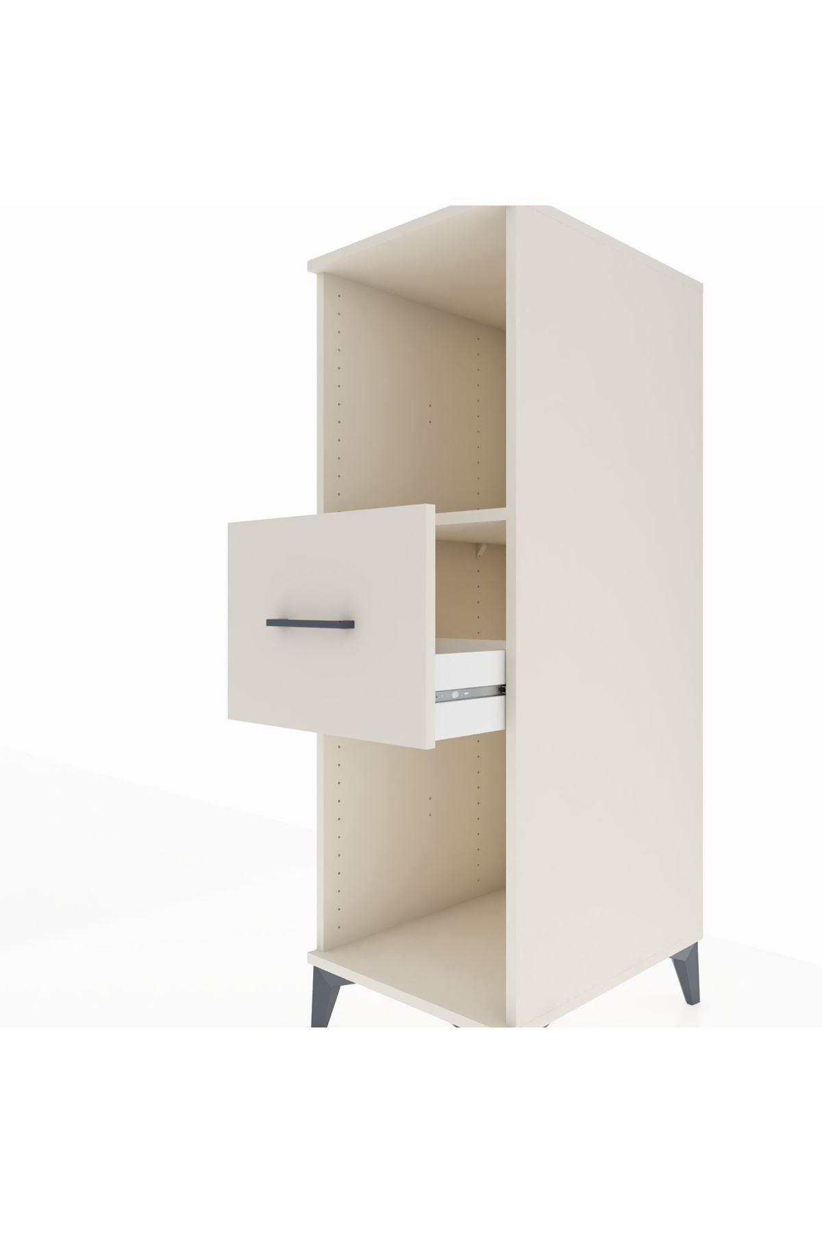 Kronos Dolap Tek Raflı Tek Çekmeceli 44x59x134 Aytaşı-Aytaşı