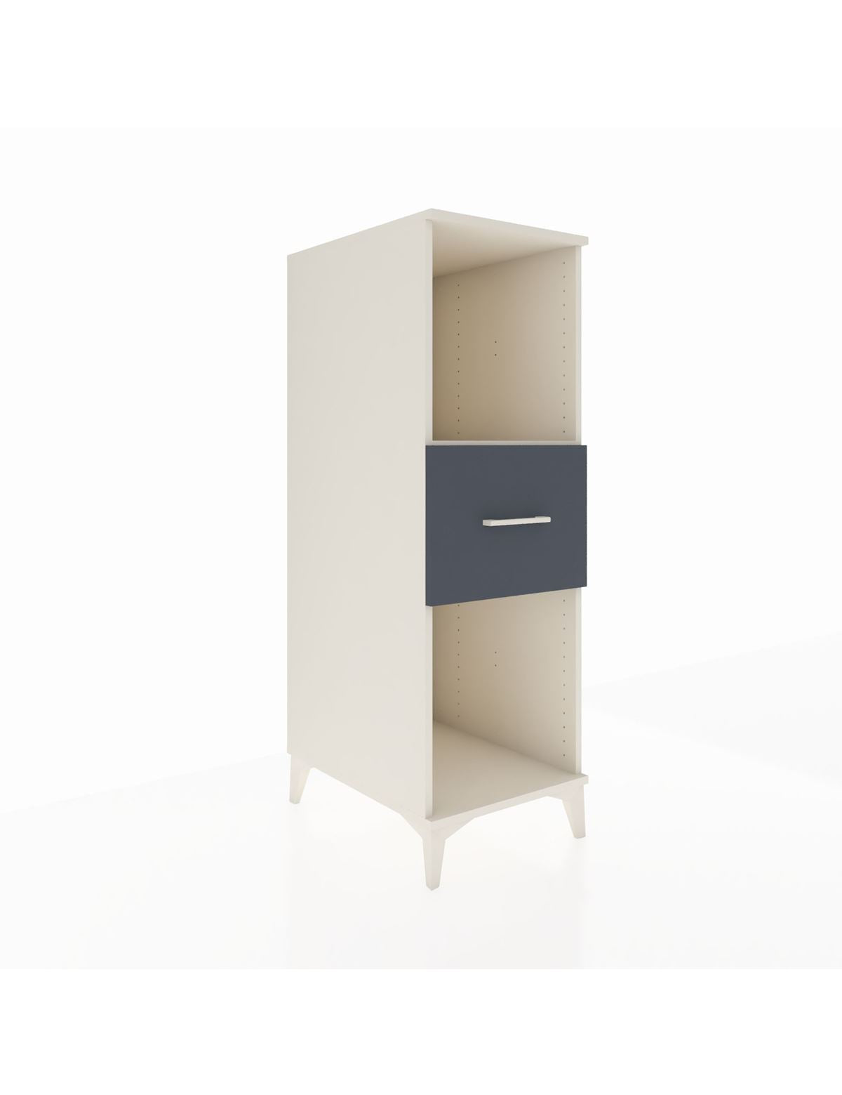 Kronos Dolap Tek Raflı Tek Çekmeceli 44x59x134 Aytaşı-Antrasit