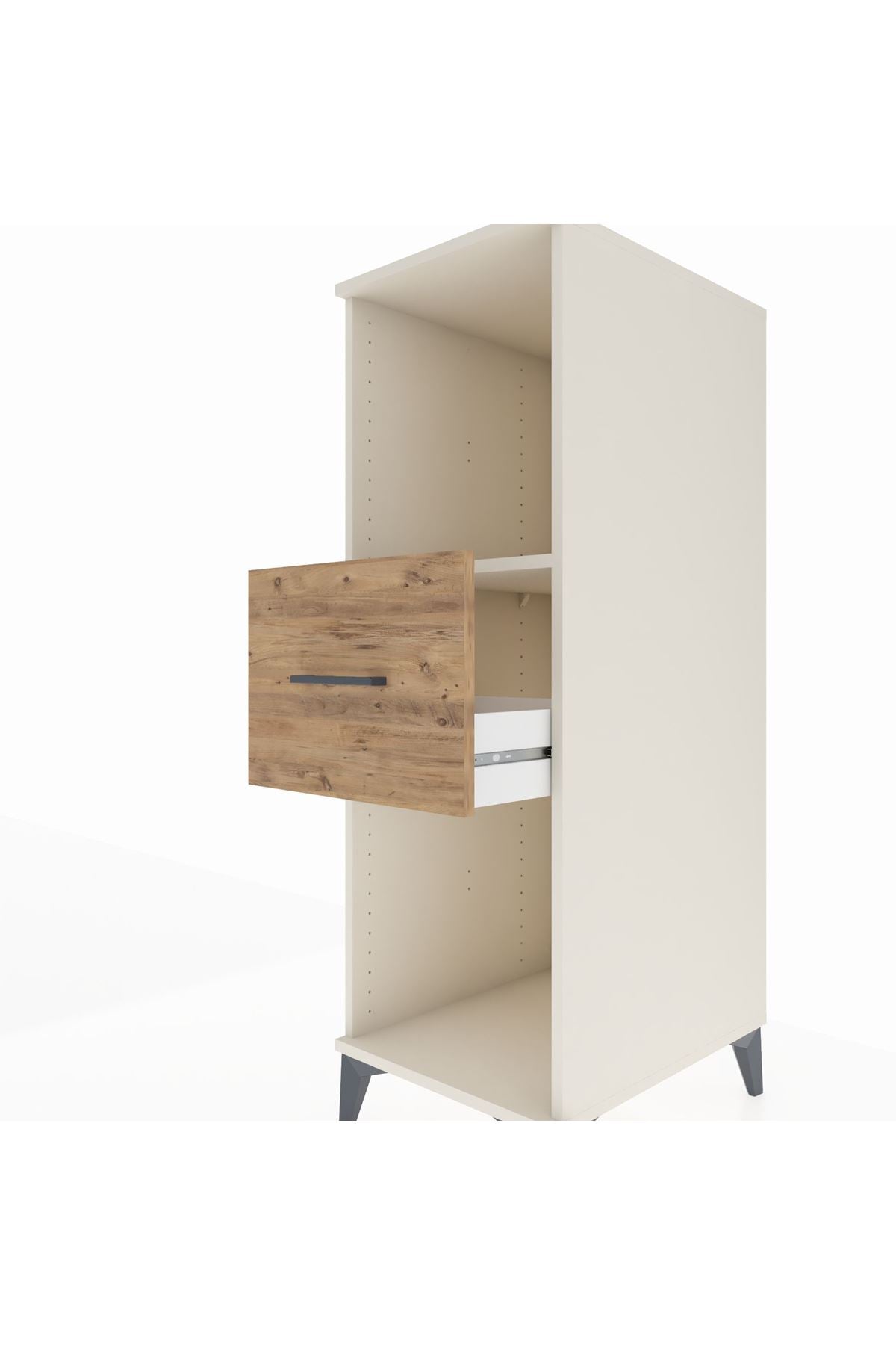 Kronos Dolap Tek Raflı Tek Çekmeceli 44x59x134 Aytaşı-Çam
