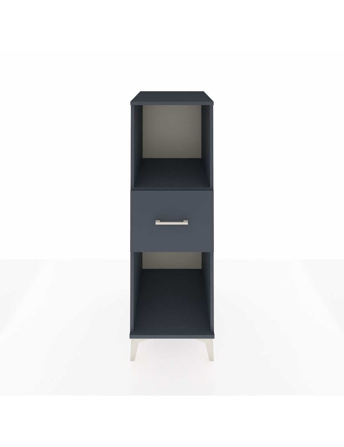 Kronos Dolap Tek Raflı Tek Çekmeceli 44x59x134 Antrasit-Antrasit