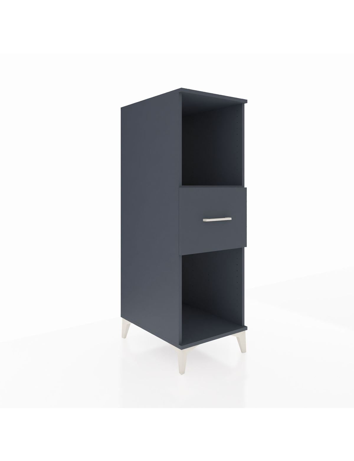 Kronos Dolap Tek Raflı Tek Çekmeceli 44x59x134 Antrasit-Antrasit