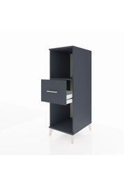 Kronos Dolap Tek Raflı Tek Çekmeceli 44x59x134 Antrasit-Antrasit