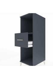 Kronos Dolap Tek Raflı Tek Çekmeceli 44x59x134 Antrasit-Antrasit