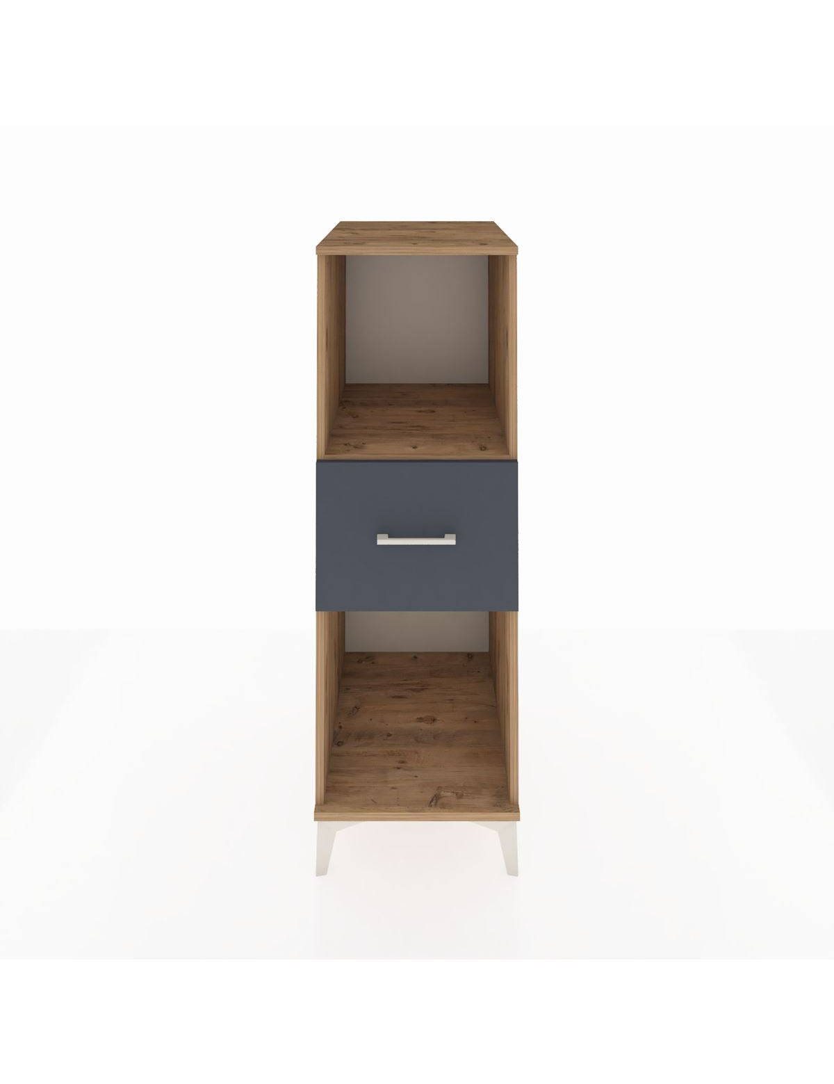 Kronos Dolap Tek Raflı Tek Çekmeceli 44x59x134 Çam-Antrasit