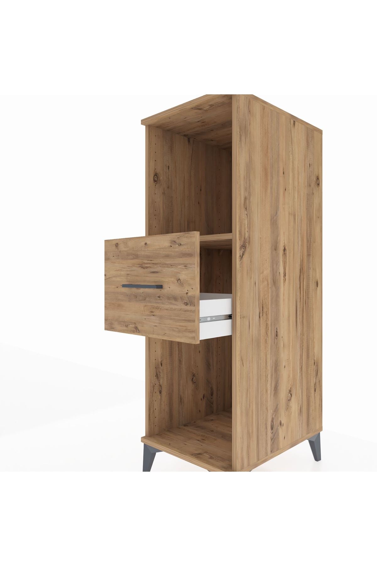 Kronos Dolap Tek Raflı Tek Çekmeceli 44x59x134 Çam-Çam