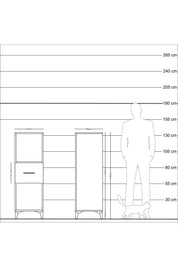 Kronos Dolap Tek Raflı Tek Çekmeceli 44x59x134 Çam-Çam