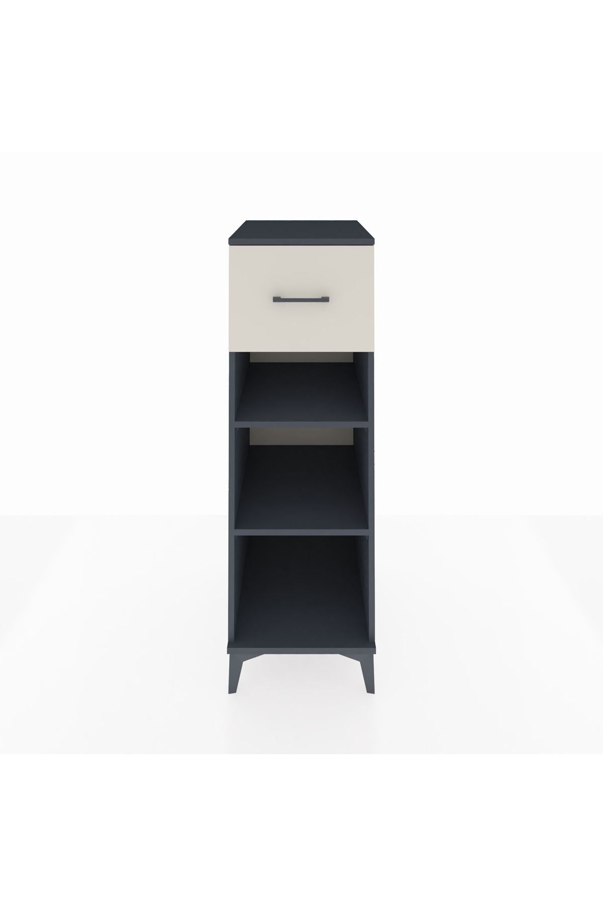 Kronos Dolap 2 Raflı Tek Çekmeceli 44x59x134 Antrasit-Aytaşı