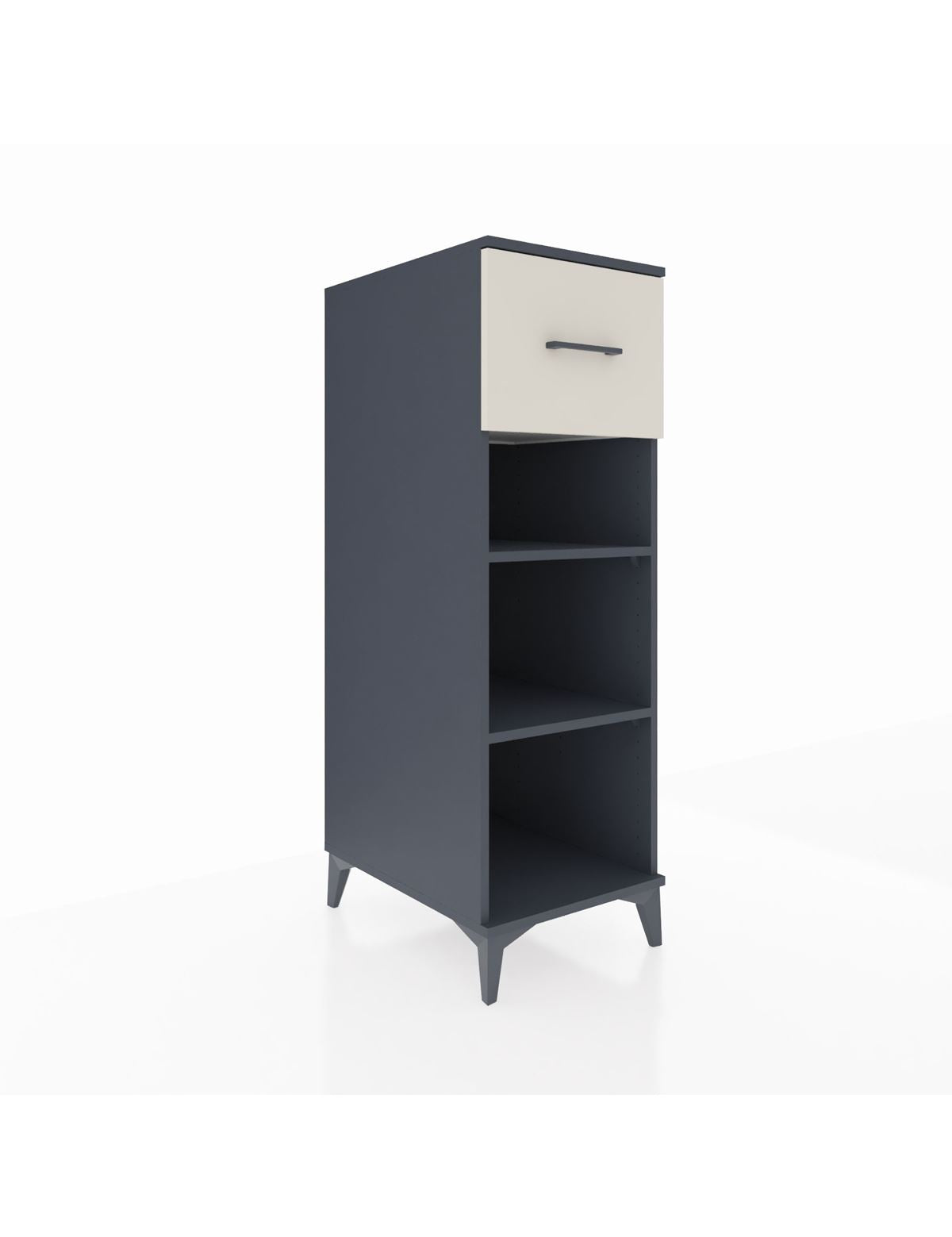 Kronos Dolap 2 Raflı Tek Çekmeceli 44x59x134 Antrasit-Aytaşı