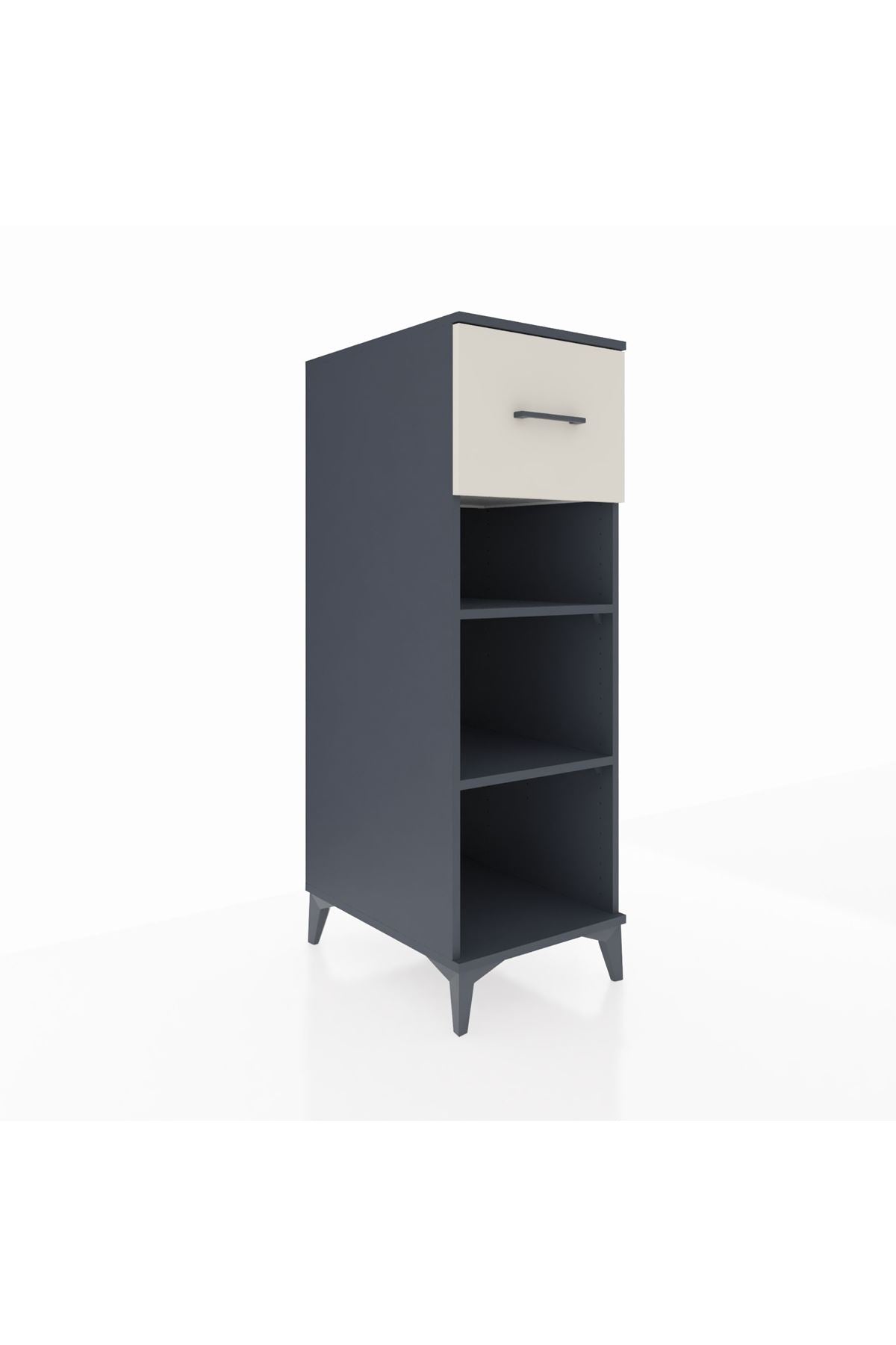 Kronos Dolap 2 Raflı Tek Çekmeceli 44x59x134 Antrasit-Aytaşı