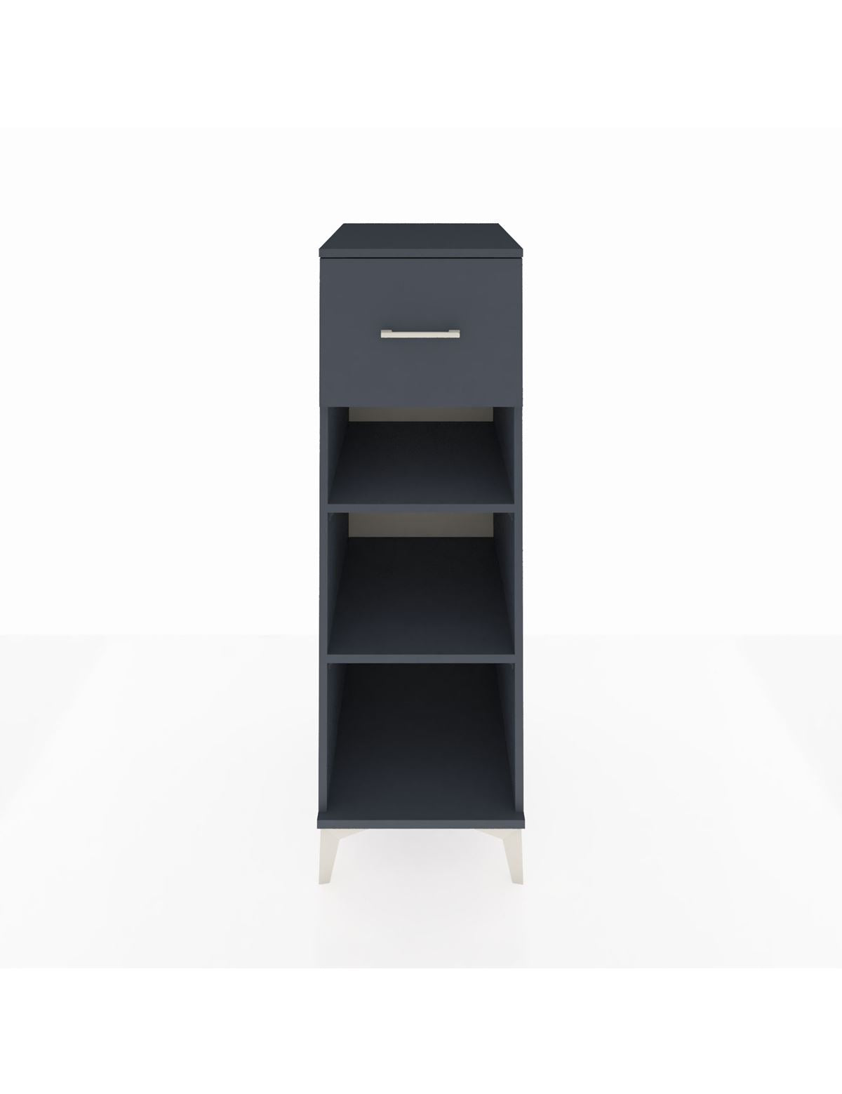 Kronos Dolap 2 Raflı Tek Çekmeceli 44x59x134 Antrasit-Antrasit