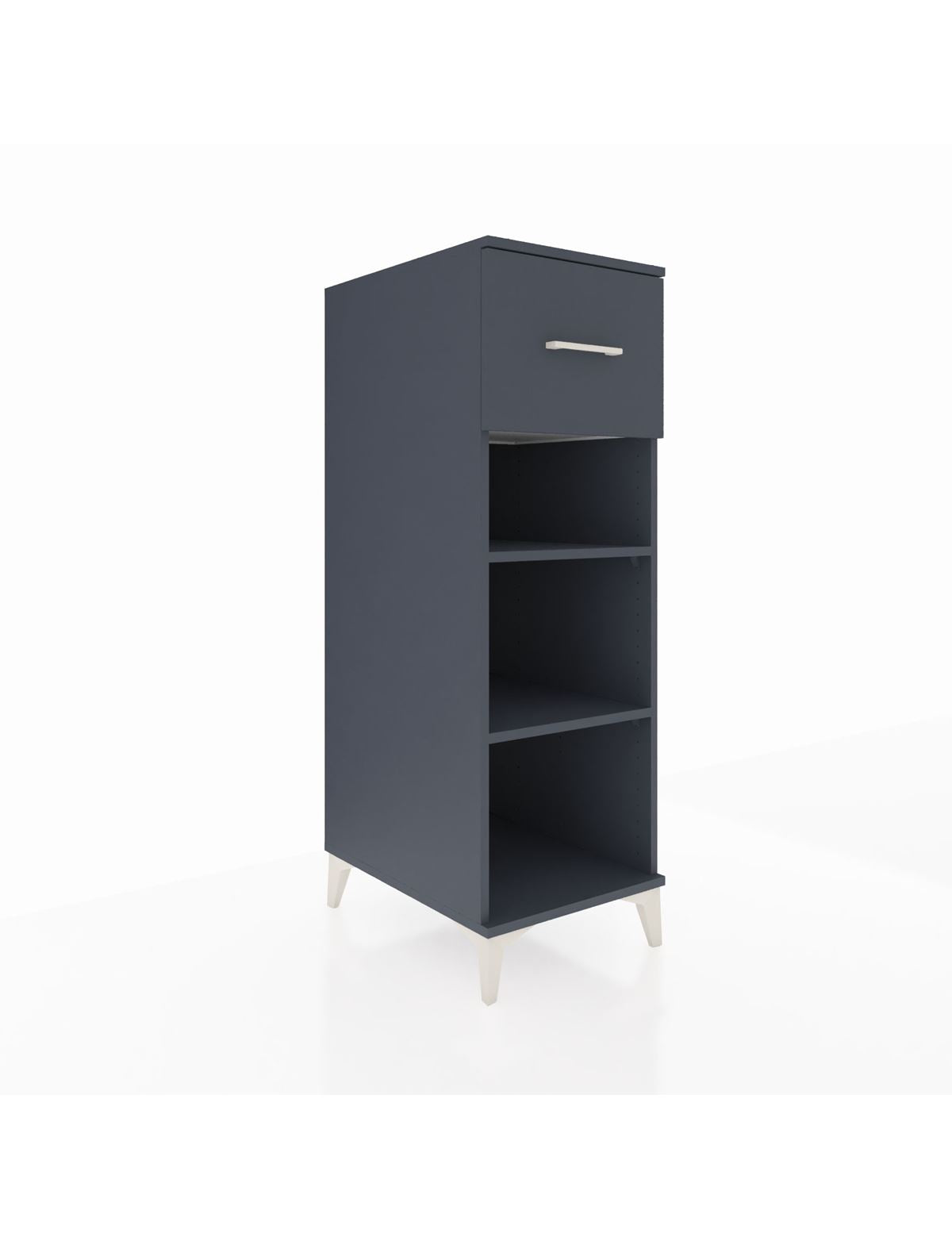 Kronos Dolap 2 Raflı Tek Çekmeceli 44x59x134 Antrasit-Antrasit