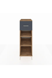 Kronos Dolap 2 Raflı Tek Çekmeceli 44x59x134 Çam-Antrasit