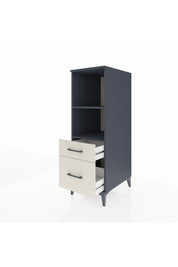 Kronos Dolap 2 Raflı 2 Çekmeceli 44x59x134 Antrasit-Aytaşı