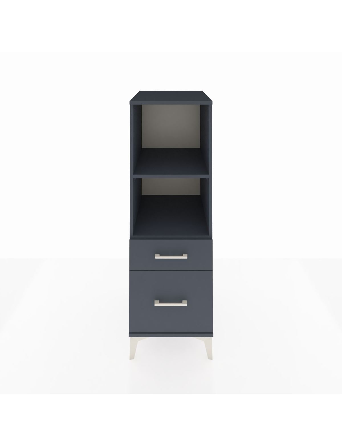 Kronos Dolap 2 Raflı 2 Çekmeceli 44x59x134 Antrasit-Antrasit