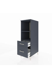 Kronos Dolap 2 Raflı 2 Çekmeceli 44x59x134 Antrasit-Antrasit