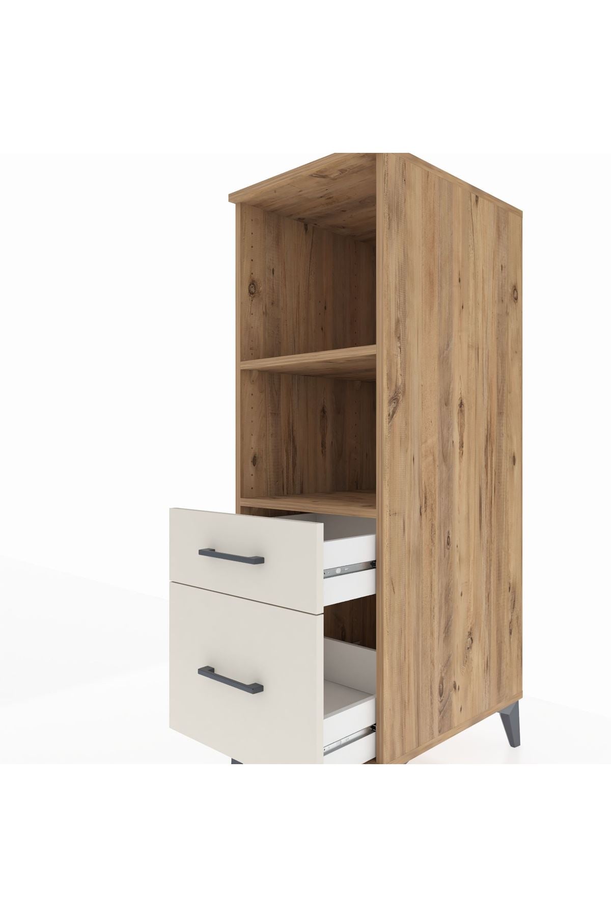 Kronos Dolap 2 Raflı 2 Çekmeceli 44x59x134 Çam-Aytaşı