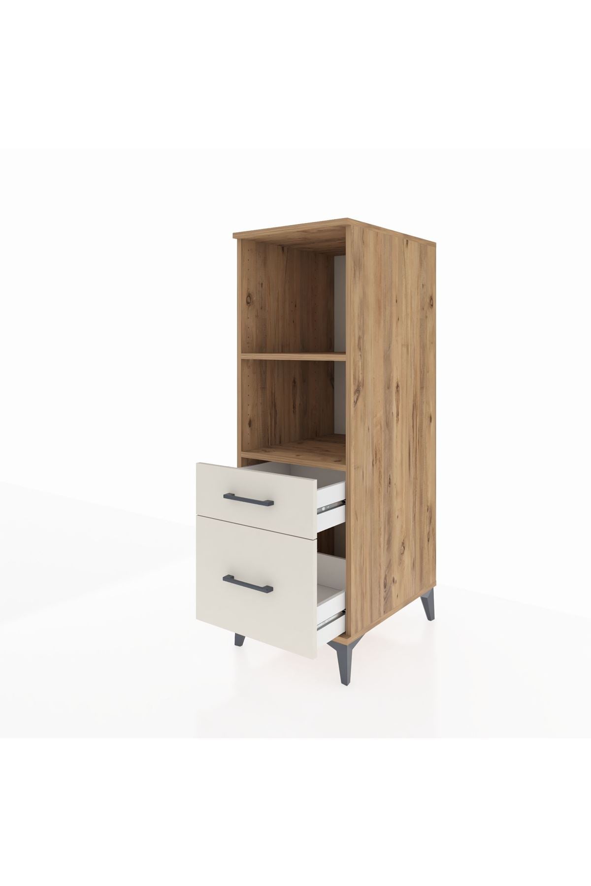 Kronos Dolap 2 Raflı 2 Çekmeceli 44x59x134 Çam-Aytaşı
