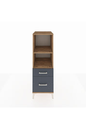 Kronos Dolap 2 Raflı 2 Çekmeceli 44x59x134 Çam-Antrasit