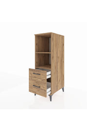 Kronos Dolap 2 Raflı 2 Çekmeceli 44x59x134 Çam-Çam