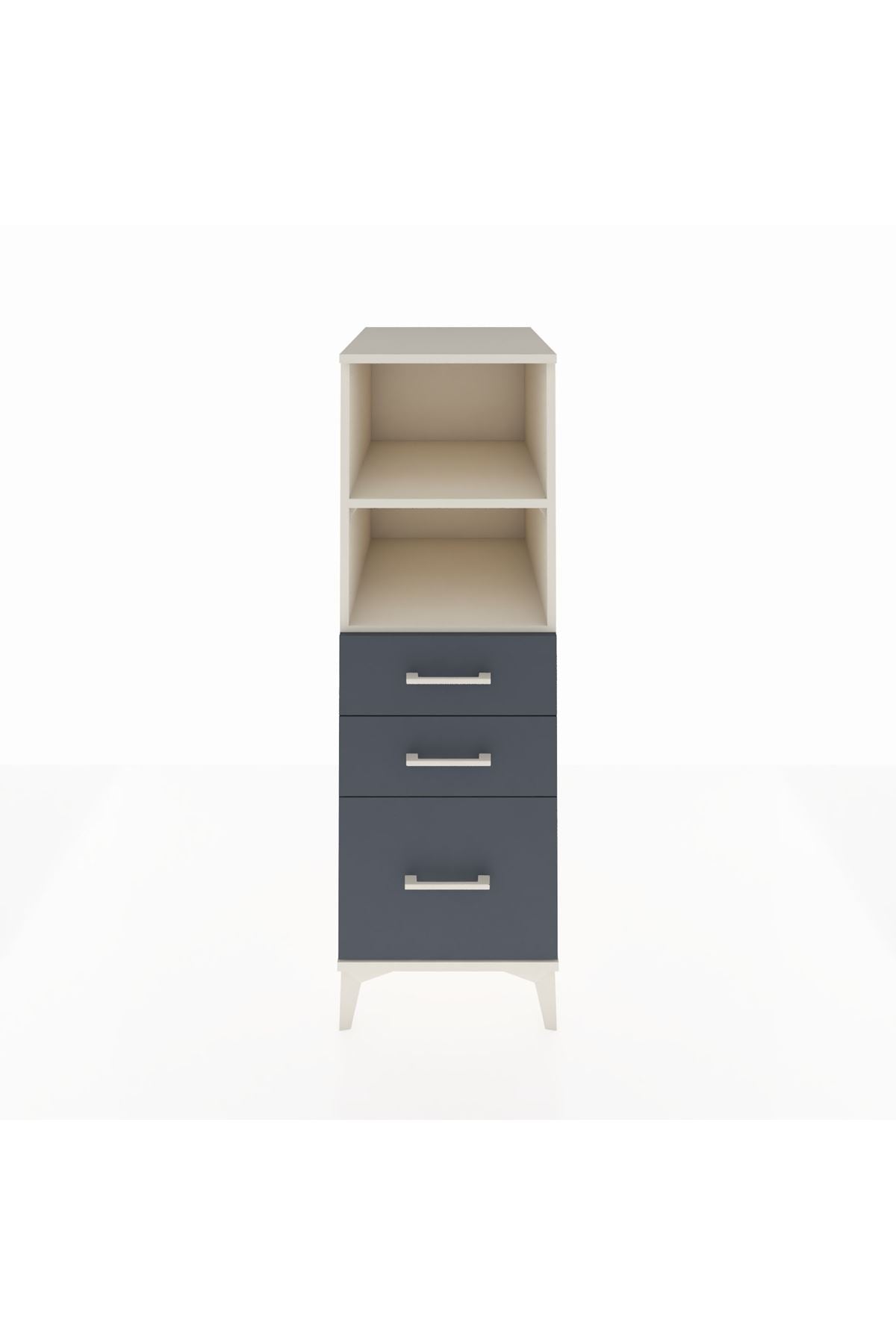 Kronos Dolap 2 Raflı 3 Çekmeceli 44x59x134 Aytaşı-Antrasit