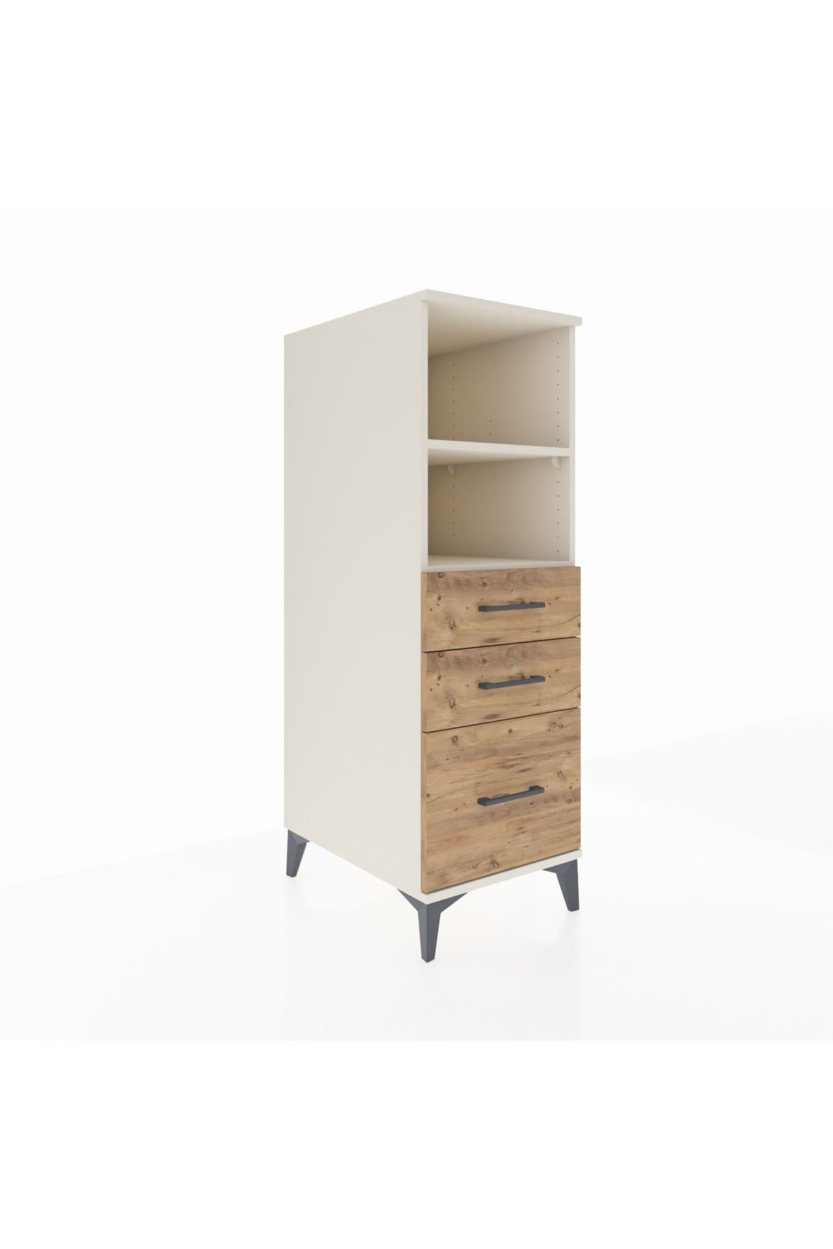 Kronos Dolap 2 Raflı 3 Çekmeceli 44x59x134 Aytaşı-Çam