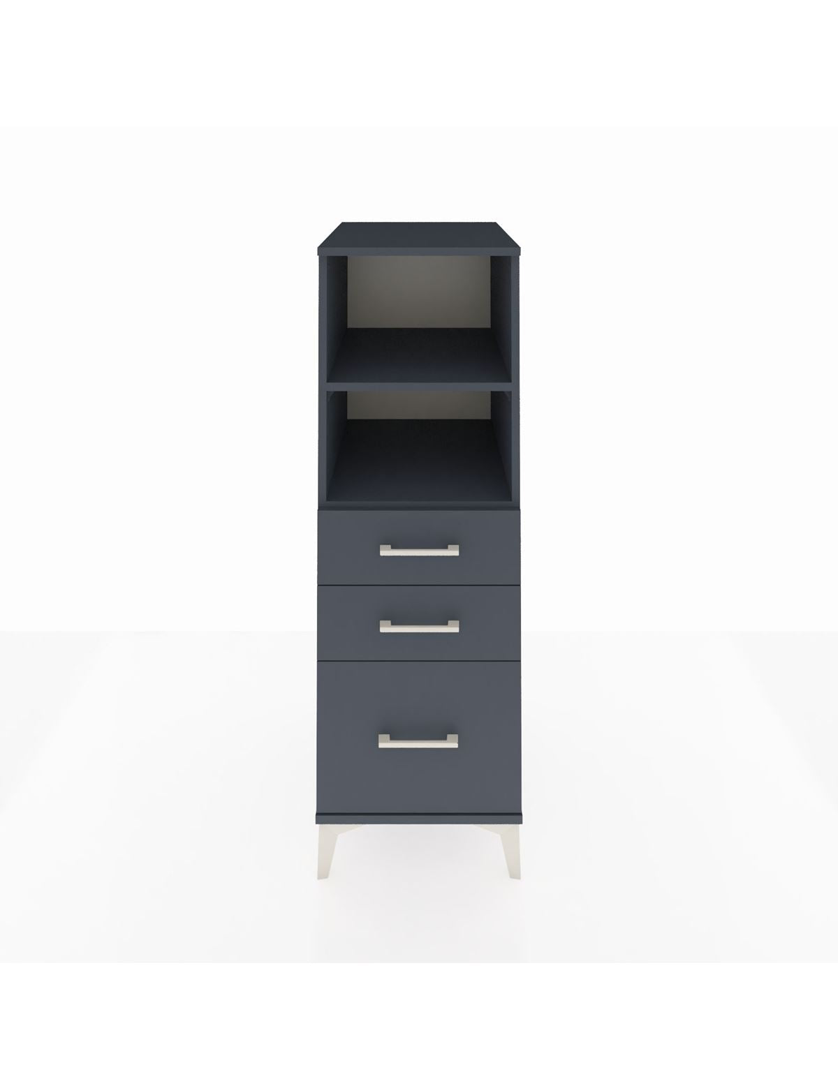 Kronos Dolap 2 Raflı 3 Çekmeceli 44x59x134 Antrasit-Antrasit