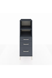 Kronos Dolap 2 Raflı 3 Çekmeceli 44x59x134 Antrasit-Antrasit